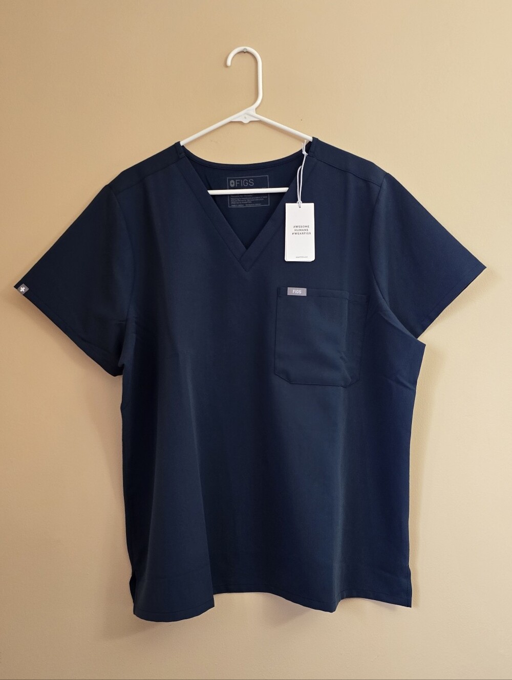 Figs Blue Catarina One Pocket Scrub Top Technical Collection Size XXL